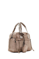 Women's Beige Long Strap Fabric Sleeve Bag with Accessory Details | Derimod Women's Beige Long Strap Fabric Sleeve Bag with Accessory Details | Derimod