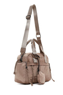 Women's Beige Long Strap Fabric Sleeve Bag with Accessory Details | Derimod Women's Beige Long Strap Fabric Sleeve Bag with Accessory Details | Derimod