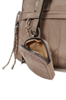 Women's Beige Long Strap Fabric Sleeve Bag with Accessory Details | Derimod Women's Beige Long Strap Fabric Sleeve Bag with Accessory Details | Derimod