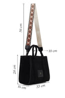 Women's Black Long Strap Plush Shoulder Bag | Derimod Women's Black Long Strap Plush Shoulder Bag | Derimod