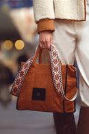 Women's Tan Long Strap Plush Sleeve Bag | Derimod Women's Tan Long Strap Plush Sleeve Bag | Derimod