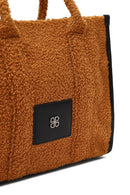 Women's Tan Long Strap Plush Sleeve Bag | Derimod Women's Tan Long Strap Plush Sleeve Bag | Derimod