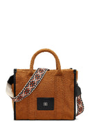 Women's Tan Long Strap Plush Sleeve Bag | Derimod Women's Tan Long Strap Plush Sleeve Bag | Derimod