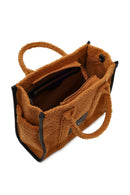 Women's Tan Long Strap Plush Sleeve Bag | Derimod Women's Tan Long Strap Plush Sleeve Bag | Derimod