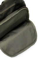 Women's Khaki Suede Backpack | Derimod Women's Khaki Suede Backpack | Derimod