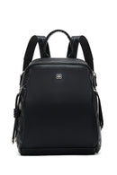 Women's Black Long Strap Backpack | Derimod Women's Black Long Strap Backpack | Derimod