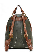 Women's Khaki Casual Backpack | Derimod Women's Khaki Casual Backpack | Derimod