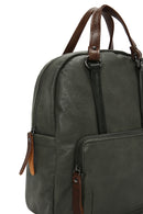 Women's Khaki Casual Backpack | Derimod Women's Khaki Casual Backpack | Derimod