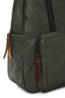 Women's Khaki Casual Backpack | Derimod Women's Khaki Casual Backpack | Derimod