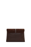 Women's Brown Long Strap Suede Leather Crossbody Bag | Derimod Women's Brown Long Strap Suede Leather Crossbody Bag | Derimod