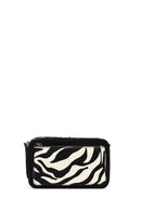 Women's Black Long Strap Patterned Crossbody Bag | Derimod Women's Black Long Strap Patterned Crossbody Bag | Derimod