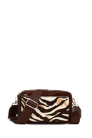 Women's Brown Long Strap Patterned Crossbody Bag | Derimod Women's Brown Long Strap Patterned Crossbody Bag | Derimod