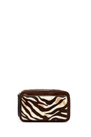 Women's Brown Long Strap Patterned Crossbody Bag | Derimod Women's Brown Long Strap Patterned Crossbody Bag | Derimod