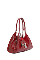 Women's Burgundy Charm Shoulder Bag | Derimod Women's Burgundy Charm Shoulder Bag | Derimod