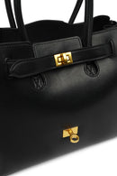 Kadın Siyah Uzun Askılı Klasik Kol Çantası | Derimod Kadın Siyah Uzun Askılı Klasik Kol Çantası | Derimod