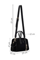 Women's Black Long Strap Suede Handbag | Derimod Women's Black Long Strap Suede Handbag | Derimod
