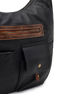 Women's Black Long Strap Shoulder Bag | Derimod Women's Black Long Strap Shoulder Bag | Derimod