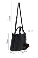 Women's Black Long Strapped Accessorized Shoulder Bag | Derimod Women's Black Long Strapped Accessorized Shoulder Bag | Derimod