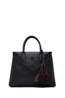 Women's Black Long Strapped Accessorized Shoulder Bag | Derimod Women's Black Long Strapped Accessorized Shoulder Bag | Derimod