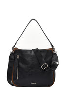 Kadın Siyah Uzun Askılı Deri Omuz Çantası | Derimod Kadın Siyah Uzun Askılı Deri Omuz Çantası | Derimod