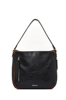 Kadın Siyah Uzun Askılı Deri Omuz Çantası | Derimod Kadın Siyah Uzun Askılı Deri Omuz Çantası | Derimod