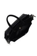 Women's Black Long Strap Suede Shoulder Bag with Accessories | Derimod Women's Black Long Strap Suede Shoulder Bag with Accessories | Derimod