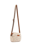 Women's Cream Long Strap Plush Crossbody Bag | Derimod Women's Cream Long Strap Plush Crossbody Bag | Derimod