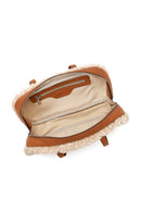 Women's Tan Suede Shoulder Bag | Derimod Women's Tan Suede Shoulder Bag | Derimod