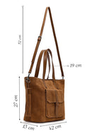 Kadın Taba Uzun Askılı Süet Omuz Çantası | Derimod Kadın Taba Uzun Askılı Süet Omuz Çantası | Derimod