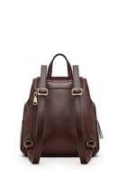 Women's Brown Tassel Suede Leather Backpack | Derimod Women's Brown Tassel Suede Leather Backpack | Derimod