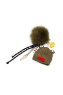 Women's Khaki Backpack with Accessories | Derimod Women's Khaki Backpack with Accessories | Derimod