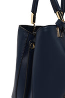 Women's Navy Blue Long Strap Accessory Detailed Shoulder Bag | Derimod Women's Navy Blue Long Strap Accessory Detailed Shoulder Bag | Derimod
