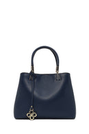 Women's Navy Blue Long Strap Accessory Detailed Shoulder Bag | Derimod Women's Navy Blue Long Strap Accessory Detailed Shoulder Bag | Derimod