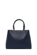 Women's Navy Blue Long Strap Accessory Detailed Shoulder Bag | Derimod Women's Navy Blue Long Strap Accessory Detailed Shoulder Bag | Derimod