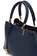 Women's Navy Blue Long Strap Accessory Detailed Shoulder Bag | Derimod Women's Navy Blue Long Strap Accessory Detailed Shoulder Bag | Derimod