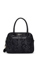 Kadın Siyah Uzun Askılı Baskılı Kol Çantası | Derimod Kadın Siyah Uzun Askılı Baskılı Kol Çantası | Derimod