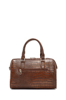 Kadın Taba Uzun Askılı Desenli Kol Çantası | Derimod Kadın Taba Uzun Askılı Desenli Kol Çantası | Derimod