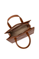 Kadın Taba Uzun Askılı Baskılı Klasik Omuz Çantası | Derimod Kadın Taba Uzun Askılı Baskılı Klasik Omuz Çantası | Derimod