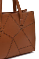 Women's Tan Long Strap Printed Classic Shoulder Bag | Derimod Women's Tan Long Strap Printed Classic Shoulder Bag | Derimod
