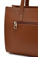 Kadın Taba Uzun Askılı Baskılı Klasik Omuz Çantası | Derimod Kadın Taba Uzun Askılı Baskılı Klasik Omuz Çantası | Derimod