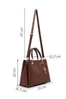 Woman Brown Long Strap Classic Handbag | Derimod Woman Brown Long Strap Classic Handbag | Derimod