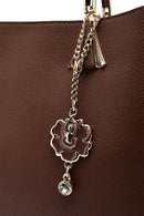 Woman Brown Long Strap Classic Handbag | Derimod Woman Brown Long Strap Classic Handbag | Derimod