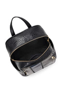 Kadın Siyah Desenli Sırt Çantası | Derimod Kadın Siyah Desenli Sırt Çantası | Derimod