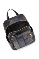 Kadın Siyah Desenli Sırt Çantası | Derimod Kadın Siyah Desenli Sırt Çantası | Derimod