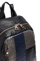 Kadın Siyah Desenli Sırt Çantası | Derimod Kadın Siyah Desenli Sırt Çantası | Derimod