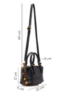 Women's Black Long Strap Mini Shoulder Bag | Derimod Women's Black Long Strap Mini Shoulder Bag | Derimod