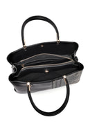 Kadın Siyah Baskılı Uzun Askılı Kol Çantası | Derimod Kadın Siyah Baskılı Uzun Askılı Kol Çantası | Derimod