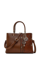 Women's Brown Printed Long Strap Shoulder Bag | Derimod Women's Brown Printed Long Strap Shoulder Bag | Derimod