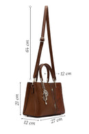 Women's Brown Printed Long Strap Shoulder Bag | Derimod Women's Brown Printed Long Strap Shoulder Bag | Derimod