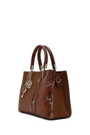 Women's Brown Printed Long Strap Shoulder Bag | Derimod Women's Brown Printed Long Strap Shoulder Bag | Derimod